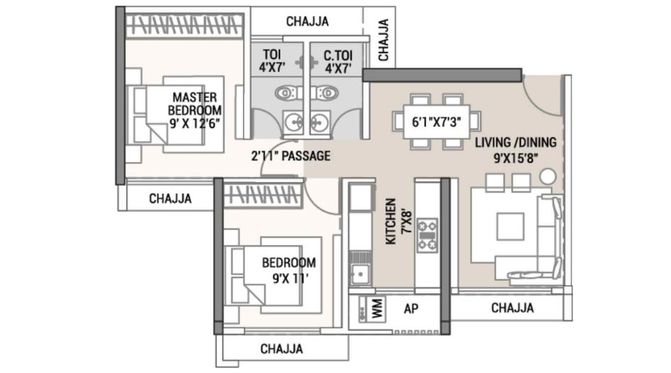 Tricity-Aura-Floor-Plan-2-BHK-Big